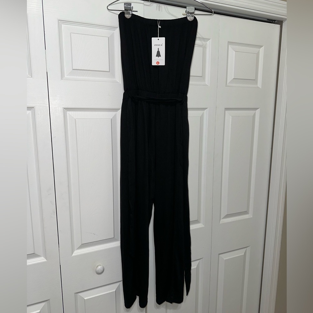 NWT Black Strapless Jumpsuit - Picture 6 of 9